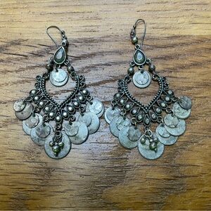 Elegant Silver Chandelier Earrings